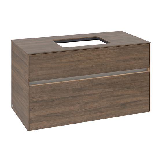 Villeroy & Boch Waschtischunterschrank Collaro C109B0 1000x548x500mm mit Beleuchtung Arizona Oak