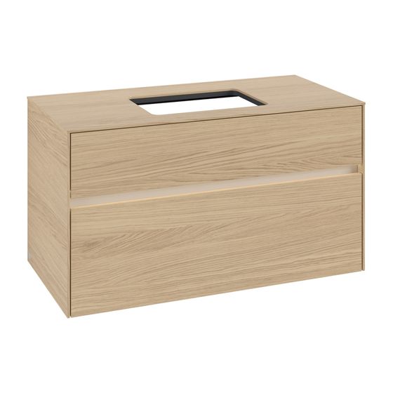 Villeroy & Boch Waschtischunterschrank Collaro C109B0 1000x548x500mm mit Beleuchtung Nordic Oak