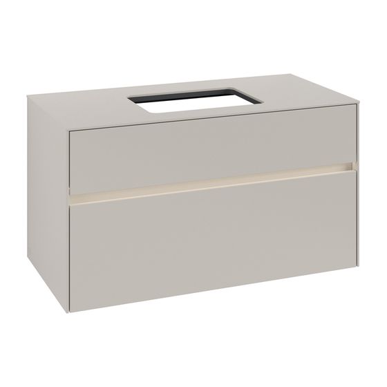 Villeroy & Boch Waschtischunterschrank Collaro C109B0 1000x548x500mm mit Beleuchtung Soft Grey