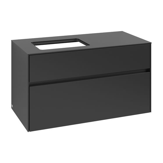 Villeroy & Boch Waschtischunterschrank Collaro C11000 1000x548x500mm Black Matt Lacquer