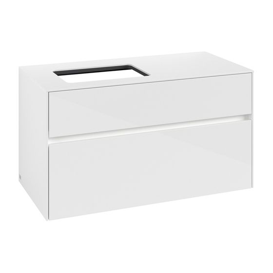 Villeroy & Boch Waschtischunterschrank Collaro C110B0 1000x548x500mm mit Beleuchtung Glossy White