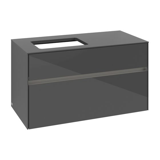 Villeroy & Boch Waschtischunterschrank Collaro C110B0 1000x548x500mm mit Beleuchtung Glossy Grey