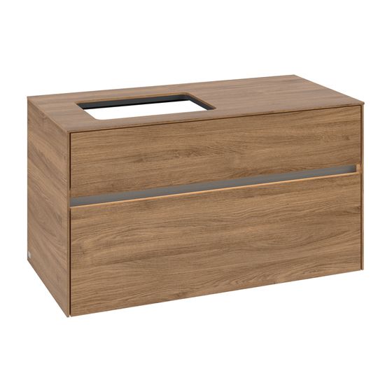 Villeroy & Boch Waschtischunterschrank Collaro C110B0 1000x548x500mm mit Beleuchtung Kansas Oak