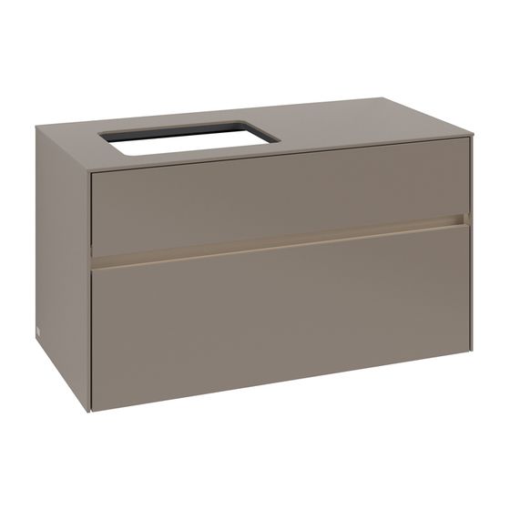 Villeroy & Boch Waschtischunterschrank Collaro C110B0 1000x548x500mm mit Beleuchtung Truffle Grey