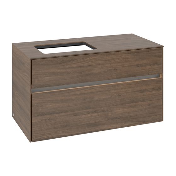 Villeroy & Boch Waschtischunterschrank Collaro C110B0 1000x548x500mm mit Beleuchtung Arizona Oak