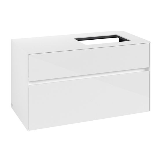 Villeroy & Boch Waschtischunterschrank Collaro C11100 1000x548x500mm Glossy White