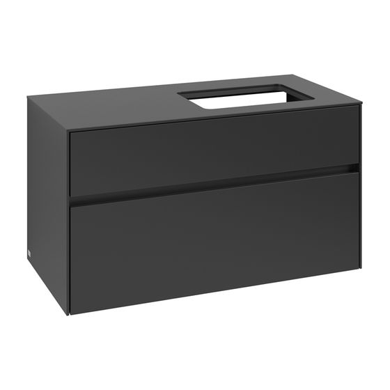 Villeroy & Boch Waschtischunterschrank Collaro C11100 1000x548x500mm Black Matt Lacquer