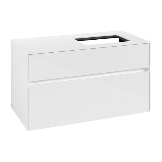 Villeroy & Boch Waschtischunterschrank Collaro C111B0 1000x548x500mm mit Beleuchtung Glossy White