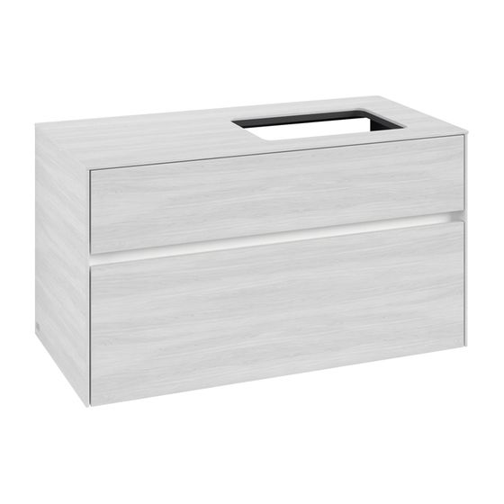 Villeroy & Boch Waschtischunterschrank Collaro C111B0 1000x548x500mm mit Beleuchtung White Wood