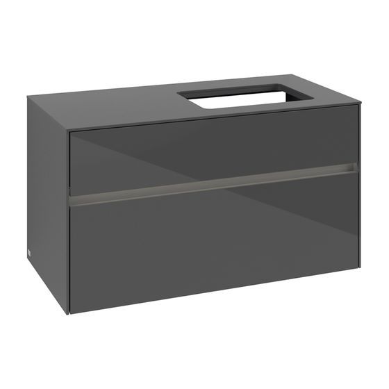 Villeroy & Boch Waschtischunterschrank Collaro C111B0 1000x548x500mm mit Beleuchtung Glossy Grey