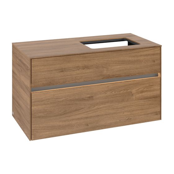 Villeroy & Boch Waschtischunterschrank Collaro C111B0 1000x548x500mm mit Beleuchtung Kansas Oak