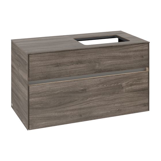 Villeroy & Boch Waschtischunterschrank Collaro C111B0 1000x548x500mm mit Beleuchtung Stone Oak