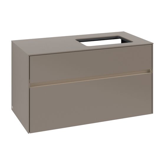 Villeroy & Boch Waschtischunterschrank Collaro C111B0 1000x548x500mm mit Beleuchtung Truffle Grey