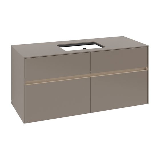 Villeroy & Boch Waschtischunterschrank Collaro C112B0 1200x548x500mm mit Beleuchtung Truffle Grey