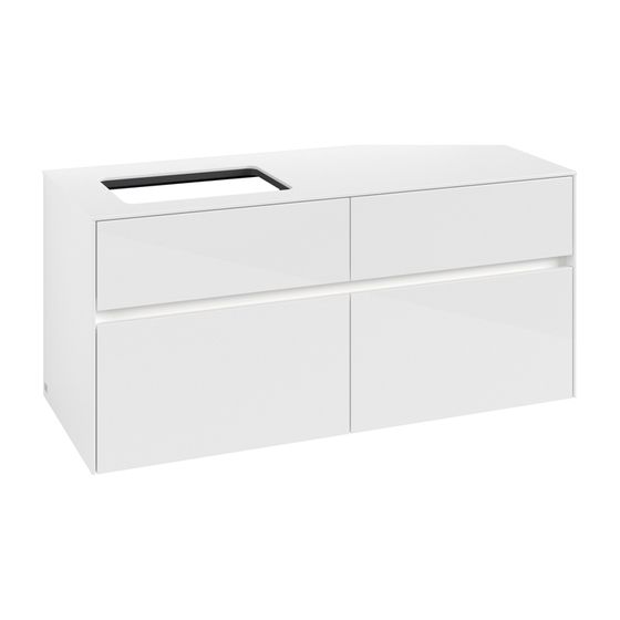 Villeroy & Boch Waschtischunterschrank Collaro C113B0 1200x548x500mm mit Beleuchtung Glossy White