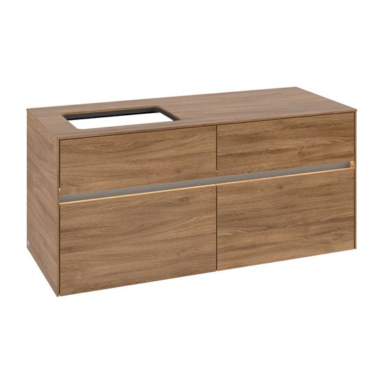 Villeroy & Boch Waschtischunterschrank Collaro C113B0 1200x548x500mm mit Beleuchtung Kansas Oak