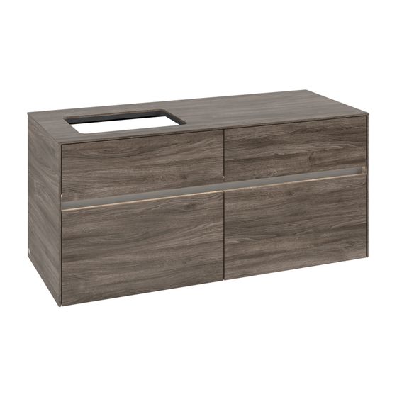 Villeroy & Boch Waschtischunterschrank Collaro C113B0 1200x548x500mm mit Beleuchtung Stone Oak