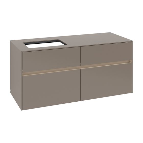 Villeroy & Boch Waschtischunterschrank Collaro C113B0 1200x548x500mm mit Beleuchtung Truffle Grey