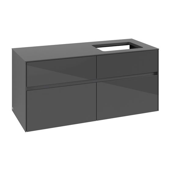 Villeroy & Boch Waschtischunterschrank Collaro C11400 1200x548x500mm Glossy Grey