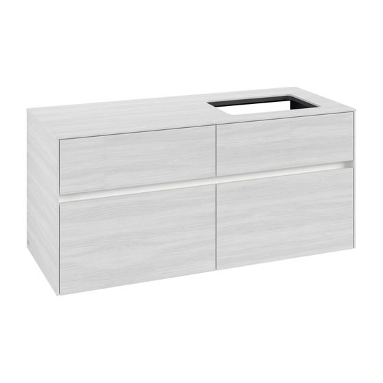 Villeroy & Boch Waschtischunterschrank Collaro C114B0 1200x548x500mm mit Beleuchtung White Wood