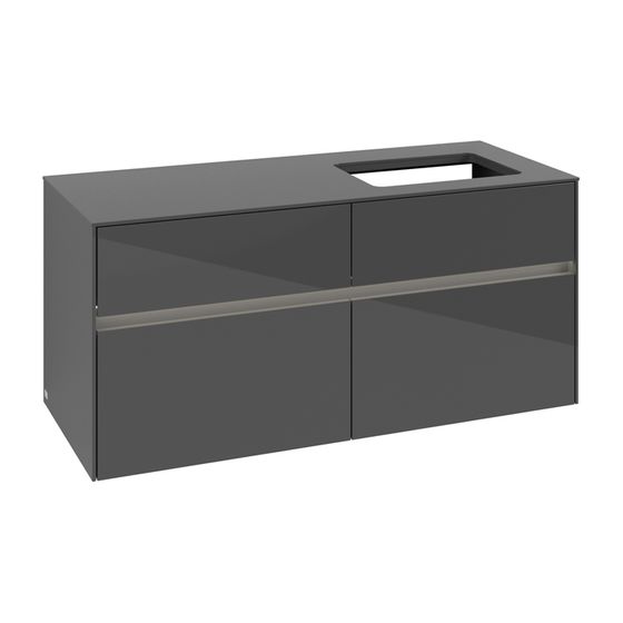 Villeroy & Boch Waschtischunterschrank Collaro C114B0 1200x548x500mm mit Beleuchtung Glossy Grey