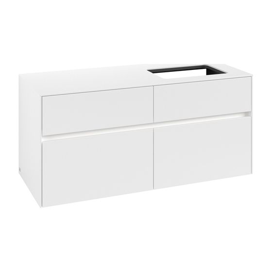 Villeroy & Boch Waschtischunterschrank Collaro C114B0 1200x548x500mm mit Beleuchtung White Matt