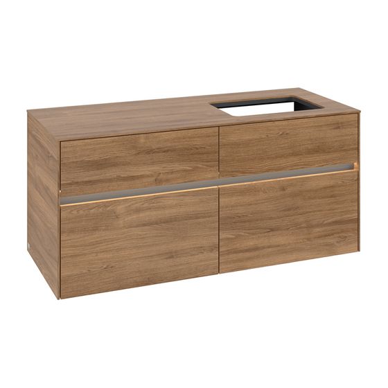 Villeroy & Boch Waschtischunterschrank Collaro C114B0 1200x548x500mm mit Beleuchtung Kansas Oak