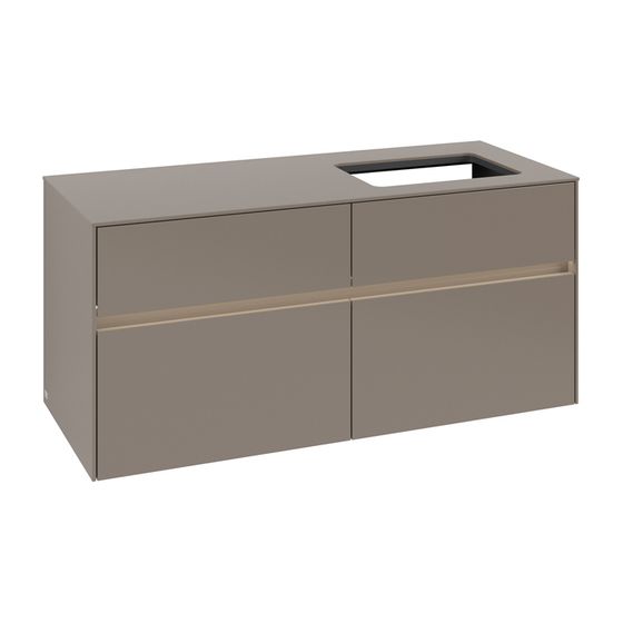 Villeroy & Boch Waschtischunterschrank Collaro C114B0 1200x548x500mm mit Beleuchtung Truffle Grey