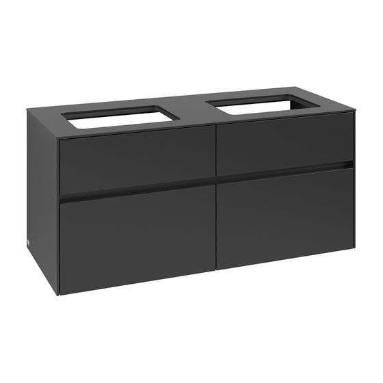 Villeroy & Boch Waschtischunterschrank Collaro C11500 1200x548x500mm Black Matt Lacquer