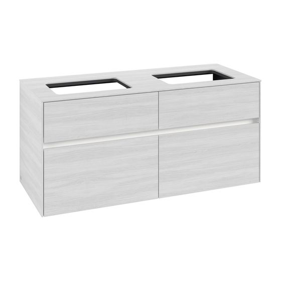 Villeroy & Boch Waschtischunterschrank Collaro C115B0 1200x548x500mm mit Beleuchtung White Wood