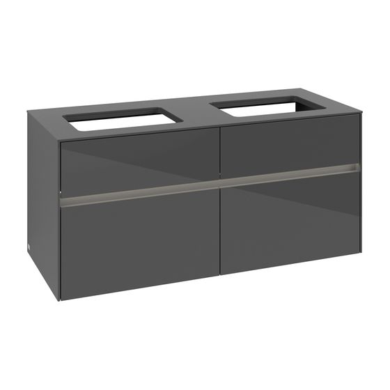 Villeroy & Boch Waschtischunterschrank Collaro C115B0 1200x548x500mm mit Beleuchtung Glossy Grey