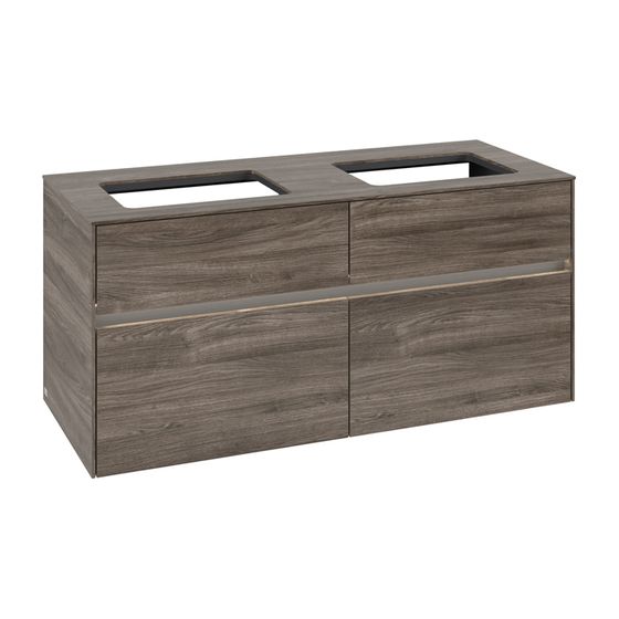 Villeroy & Boch Waschtischunterschrank Collaro C115B0 1200x548x500mm mit Beleuchtung Stone Oak