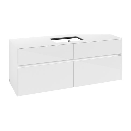 Villeroy & Boch Waschtischunterschrank Collaro C11600 1400x548x500mm Glossy White