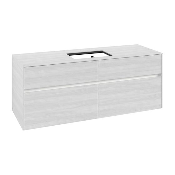 Villeroy & Boch Waschtischunterschrank Collaro C116B0 1400x548x500mm mit Beleuchtung White Wood