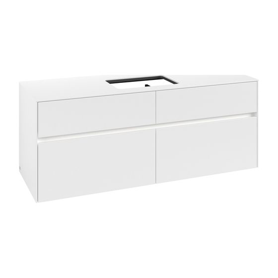 Villeroy & Boch Waschtischunterschrank Collaro C116B0 1400x548x500mm mit Beleuchtung White Matt