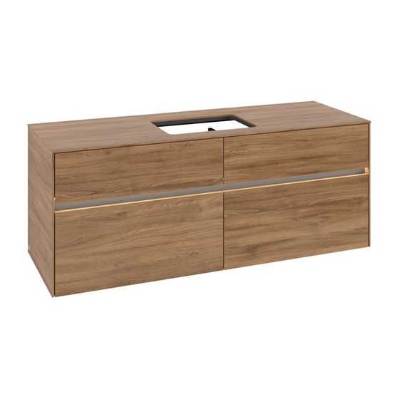 Villeroy & Boch Waschtischunterschrank Collaro C116B0 1400x548x500mm mit Beleuchtung Kansas Oak