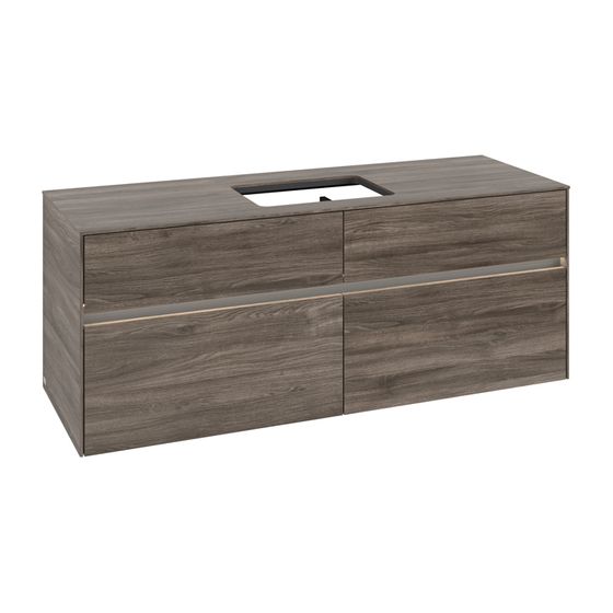 Villeroy & Boch Waschtischunterschrank Collaro C116B0 1400x548x500mm mit Beleuchtung Stone Oak