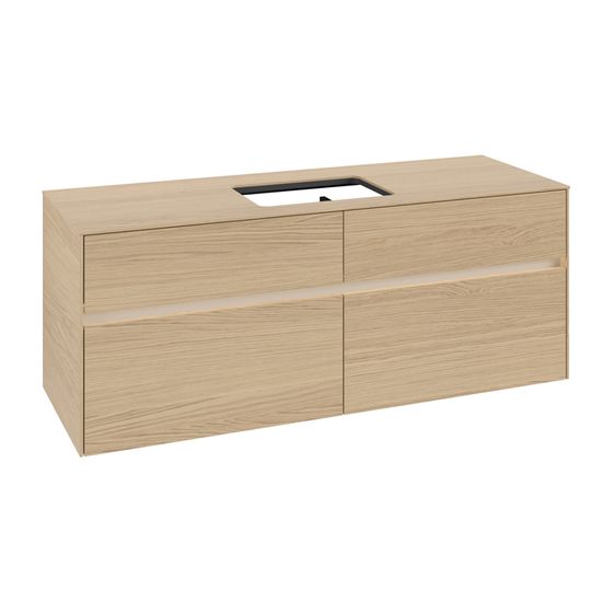 Villeroy & Boch Waschtischunterschrank Collaro C116B0 1400x548x500mm mit Beleuchtung Nordic Oak