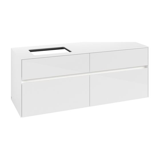 Villeroy & Boch Waschtischunterschrank Collaro C117B0 1400x548x500mm mit Beleuchtung Glossy White