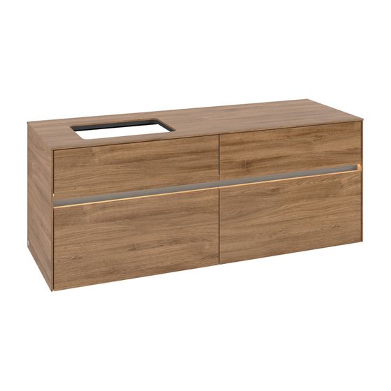 Villeroy & Boch Waschtischunterschrank Collaro C117B0 1400x548x500mm mit Beleuchtung Kansas Oak