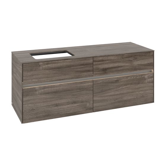 Villeroy & Boch Waschtischunterschrank Collaro C117B0 1400x548x500mm mit Beleuchtung Stone Oak