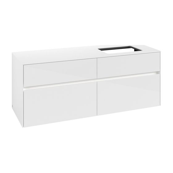 Villeroy & Boch Waschtischunterschrank Collaro C118B0 1400x548x500mm mit Beleuchtung Glossy White