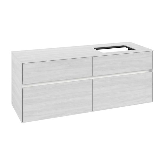 Villeroy & Boch Waschtischunterschrank Collaro C118B0 1400x548x500mm mit Beleuchtung White Wood