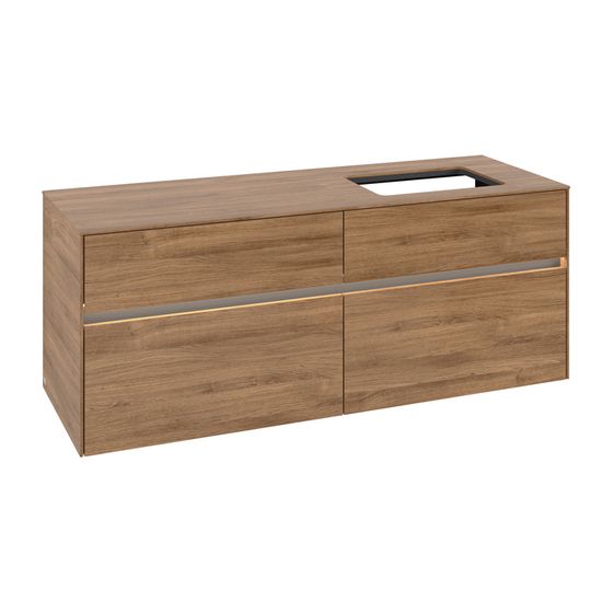 Villeroy & Boch Waschtischunterschrank Collaro C118B0 1400x548x500mm mit Beleuchtung Kansas Oak