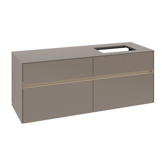 Villeroy & Boch Waschtischunterschrank Collaro C118B0 1400x548x500mm mit Beleuchtung Truffle Grey