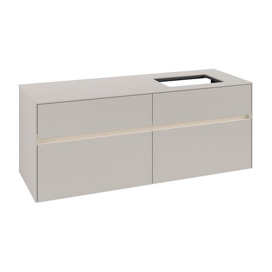 Villeroy & Boch Waschtischunterschrank Collaro C118B0 1400x548x500mm mit Beleuchtung Soft Grey