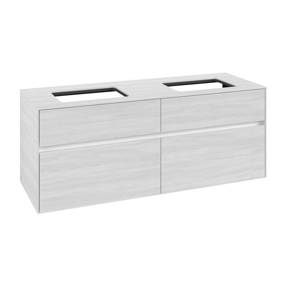 Villeroy & Boch Waschtischunterschrank Collaro C119B0 1400x548x500mm mit Beleuchtung White Wood