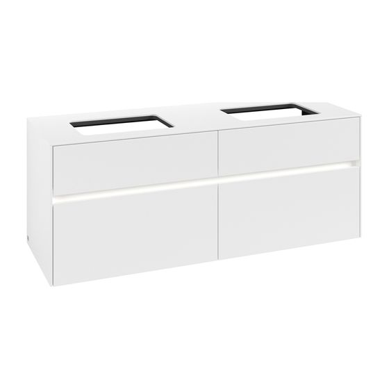 Villeroy & Boch Waschtischunterschrank Collaro C119B0 1400x548x500mm mit Beleuchtung White Matt