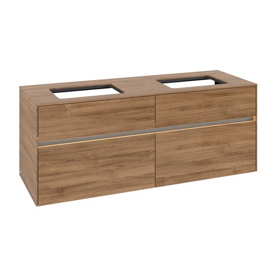 Villeroy & Boch Waschtischunterschrank Collaro C119B0 1400x548x500mm mit Beleuchtung Kansas Oak