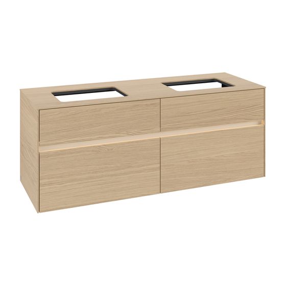 Villeroy & Boch Waschtischunterschrank Collaro C119B0 1400x548x500mm mit Beleuchtung Nordic Oak